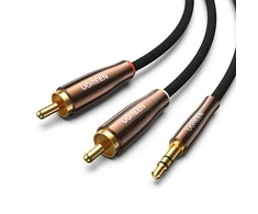 UGREEN AV170 kabelis 2x RCA Cinch kištukai - 3.5mm kištukas 2m