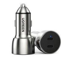 Ugreen CD213, 2x USB-C, 36W pilka