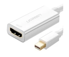 Ugreen MD112 10460 mini DisplayPort (vyriškas) / HDMI (moteriškas) FHD 1080p adapteris - baltas