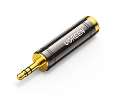UGREEN adapteris / adapteris 3.5 mm-es lizdas-ről 6.5 / 6.35 mm-es mini jack-re (szürke)