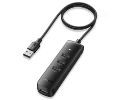 Adapteris UGREEN CM416 4in1 USB į 4x USB 1m (juodas)