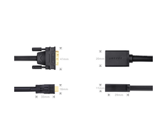 Adapteris DVI - HDMI UGREEN 20118 juodas
