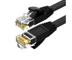UGREEN Ethernet RJ45 plokščiojo tinklo kabelis, Cat.6, UTP, 5m (juodas)