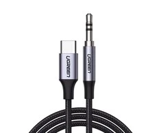 UGREEN CM450 USB-C - AUX 3.5mm laidas 1m juodas