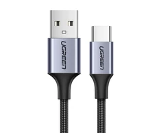 Ugreen US288 60125 USB-A / USB-C QC 3.0 3A 0.5m kabelis – pilkos spalvos