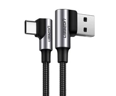 UGREEN US176 kampinis USB - USB-C laidas 3A 1m