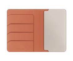 Dėklas pasui UNIQ Belmont RFID blokavimas terracotta dramblio kaulo spalvos