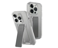 Dėklas UNIQ Heldro laikiklis su stovu Apple iPhone 15 Pro 6.1" skaidrus/lucent skaidrus