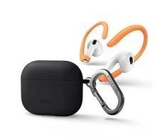 UNIQ dėklas Nexo AirPods 3 gen + Ear HooksSilicone pilkos spalvos