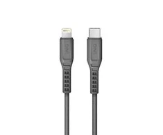 UNIQ MFI Flex kabelis USB-C-Lightning 18W nailono anglies pilkas