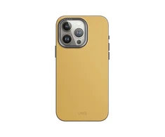 UNIQ Lyden DS Apple iPhone 15 Pro Max 6.7″ Magclick Charging dėklas yellow-pilkos spalvos canary yellow-flint pilkos spalvos