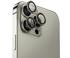 Uniq Optix aliuminio fotoaparato objektyvo apsauga iPhone 16 Pro / 16 Pro Max su aplikatoriumi – titanas
