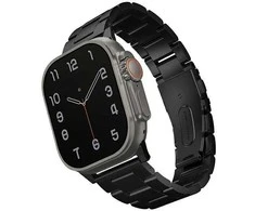 UNIQ apyrankė Osta Apple Watch 42/44/45/ 49mm Series 1/2/3/4/5/6/7/8/9/10/SE/SE2/Ultra/Ultra 2 Stainless Steel juodos spalvos