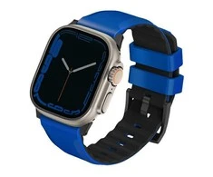 UNIQ apyrankė Linus Apple Watch Series1/2/3/4/5/6/7/8/9/SE/SE2/Ultra/Ultra 2 42/44/45/49mm Airosoft Silicone mėlynos spalvos