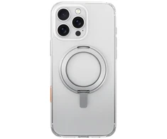 „Uniq Swivix 360“ besisukantis dėklas su atrama, skirtas „iPhone 16 Pro“ – skaidrus