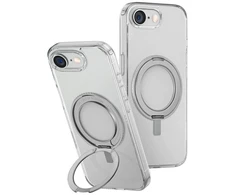„Uniq Swivix 360“ besisukantis dėklas su atrama, skirtas „iPhone 16e“ – permatomas