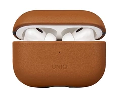 UNIQ dėklas Terra AirPods Pro 2 gen.Genuine Leather (2022/2023) rudos spalvos