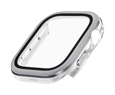 Dėklas UNIQ Voute skirtas Apple Watch Series 10 42mm apsauginis stiklas sidabro spalvos