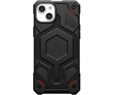 UAG Urban Armor Gear dėklas MONARCH PRO, suderinamas su „MagSafe“, skirtas IPHONE 15 Plus, juodos spalvos, kevlaras