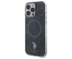 Dėklas Us Polo Assn US Polo USHMP16XHOCLDPK Apple iPhone 16 Pro Max 6.9″ juodos spalvos IML Ring MagSafe