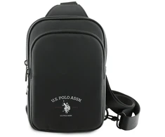 Us Polo Assn Krepšys telefonui US Polo Petit Pique Crossbody Arch juodos spalvos