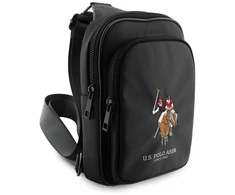 Us Polo Assn Krepšys telefonui US Polo Petit Pique Crossbody juodos spalvos