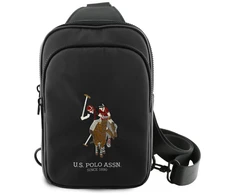 Us Polo Assn Krepšys telefonui US Polo Petit Pique Crossbody juodos spalvos