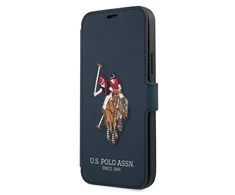 Us Polo Assn US Polo USFLBKP12MPUGFLNV Apple iPhone 12/12 Pro 6,1" dėklas telefonui mėlynos spalvos book Polo Embroidery Collection