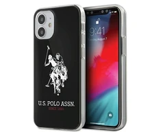 Us Polo Assn US Polo USHCP12STPUHRBK Apple iPhone 12 mini 5,4" telefono dėklas juodos spalvos Shiny Big Logo