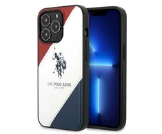 Dėklas Us Polo Assn US Polo USHCP14LPSO3 Apple iPhone 14 Pro 6,1″ baltos spalvos Tricolor Embossed