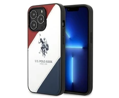 Us Polo Assn US Polo USHCP14XPSO3 Apple iPhone 14 Pro Max 6.7" dėklas telefonui baltos spalvos Tricolor Embossed
