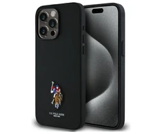 Us Polo Assn US Polo USHCP15XPEMK Apple iPhone 15 Pro Max 6,7" dėklas telefonui juodos spalvos Embroidered DH Color