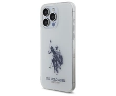 Dėklas „Us Polo Assn“ „US Polo“ USHCP15XTPURBH „Apple iPhone 15 Pro Max 6,7" baltos spalvos blizgus didelis logotipas