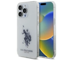 Dėklas „Us Polo Assn“ „US Polo“ USHCP15XTPURBH „Apple iPhone 15 Pro Max 6,7" baltos spalvos blizgus didelis logotipas