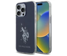 Dėklas „Us Polo Assn“ „US Polo“ USHCP15XTPUHRBV „Apple iPhone 15 Pro Max 6,7" mėlynas su blizgančiu dideliu logotipu