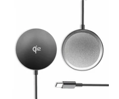 Wozinsky 15W Wireless Qi2 belaidis įkroviklis – juodos spalvos
