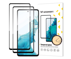 Wozinsky 2x Set Super Tough Full Glue Apsauginis stiklas Full Screen su rėmeliu Case Friendly Samsung Galaxy A53 5G juodos spalvos