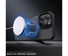 Wozinsky Carbon Fiber with MagSafe for Samsung Galaxy S25 Plus – dėklas telefonui rudos spalvos