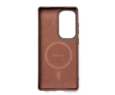 Wozinsky Carbon Fiber with MagSafe for Samsung Galaxy S25 – dėklas telefonui rudos spalvos