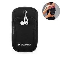 Wozinsky running phone armband juodos spalvos (WABBK1)