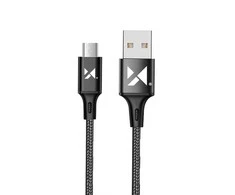 Wozinsky kabelis USB – microUSB 2,4A 1m juodos spalvos (WUC-M1B)