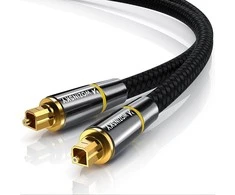 Wozinsky skaitmeninis optinis garso pluošto kabelis Toslink SPDIF 3m juodas (WOPT-30)