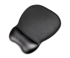 Wozinsky Ergonomic Pelės kilimėlis and Riešo atrama Gel Eco Leather Large Anti-Slip – juodos spalvos