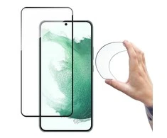Wozinsky Full Cover Flexi Nano Glass Film apsauginis stiklas su rėmeliu Samsung Galaxy S22 transparent