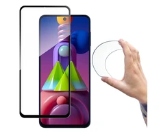 Wozinsky Full Cover Flexi Nano Glass Hybrid ekrano apsauga su rėmeliu Samsung Galaxy M51 juodos spalvos