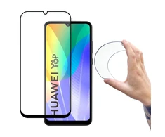 Wozinsky Full Cover Flexi Nano Glass Hybrid Ekrano apsauga with frame Huawei Y6p su juodos spalvos krašteliu