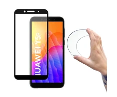 Wozinsky Full Cover Flexi Nano Glass Hybrid Ekrano apsauga with frame Huawei Y5p su juodos spalvos krašteliu
