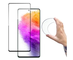 Wozinsky Full Cover Flexi Nano glass filmas apsauginis stiklas with a frame Samsung Galaxy A73 transparent