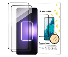 Wozinsky Full Glue Apsauginis stiklas 2x Apsauginis stiklas Realme GT Neo 5 / Realme GT3 9H Full Screen Juodas Frame Screen Protector