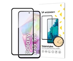 Wozinsky Full Glue Apsauginis stiklas Samsung Galaxy A35 su juodu rėmeliu